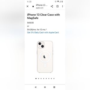 Apple I phone 13 clear case Mag Safe